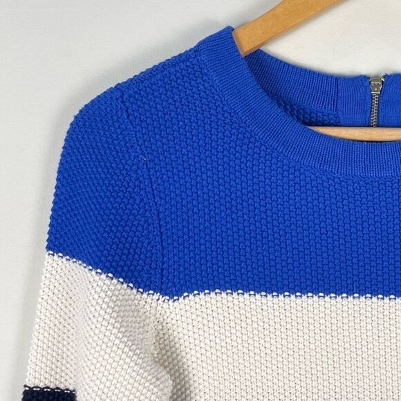 Talbots Color Block 100% Cotton Knit Sweater 3/4 Sleeve Size Small Petite NEW - Picture 4 of 14